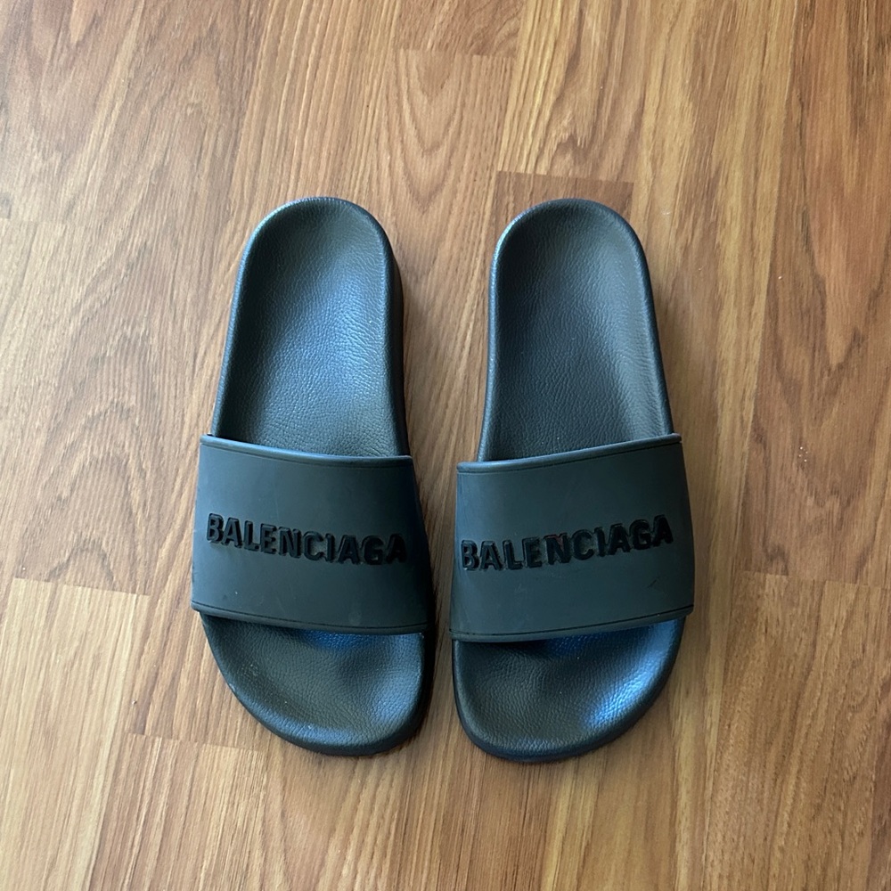 Balenciaga Charcoal Slides